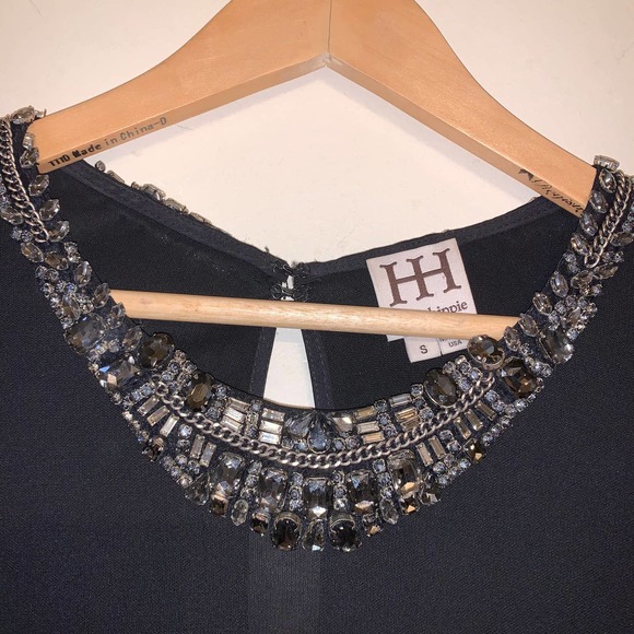 Haute Hippie Crystal Neck Embellished Midi Dress S - Picture 6 of 11